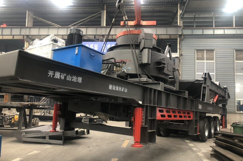 鵝卵石移動(dòng)一體式制砂機(jī)車(chē)間圖