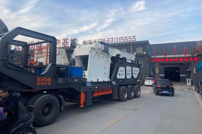 大型移動石子石料破碎機，大型鄂破移動站