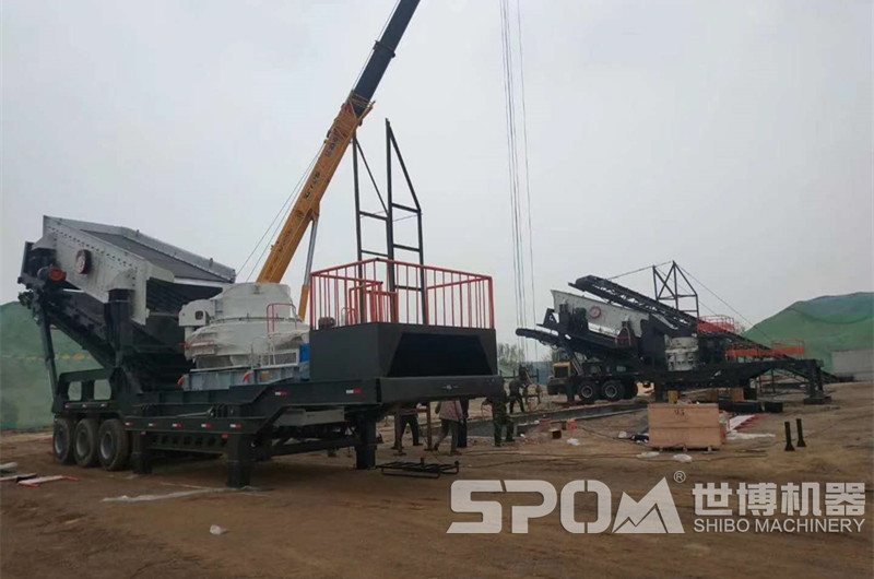 移動鵝卵石粉碎沙子機器