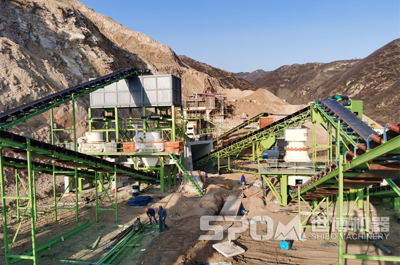 大型砂石骨料加工設備現場，客戶案例