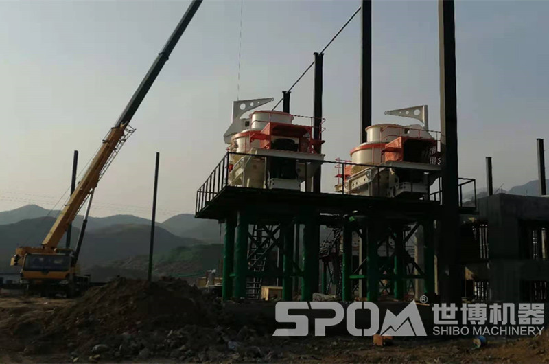 上津張家灣，5X制砂機安裝現場